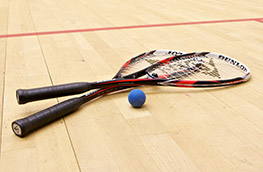 Two squash rackets