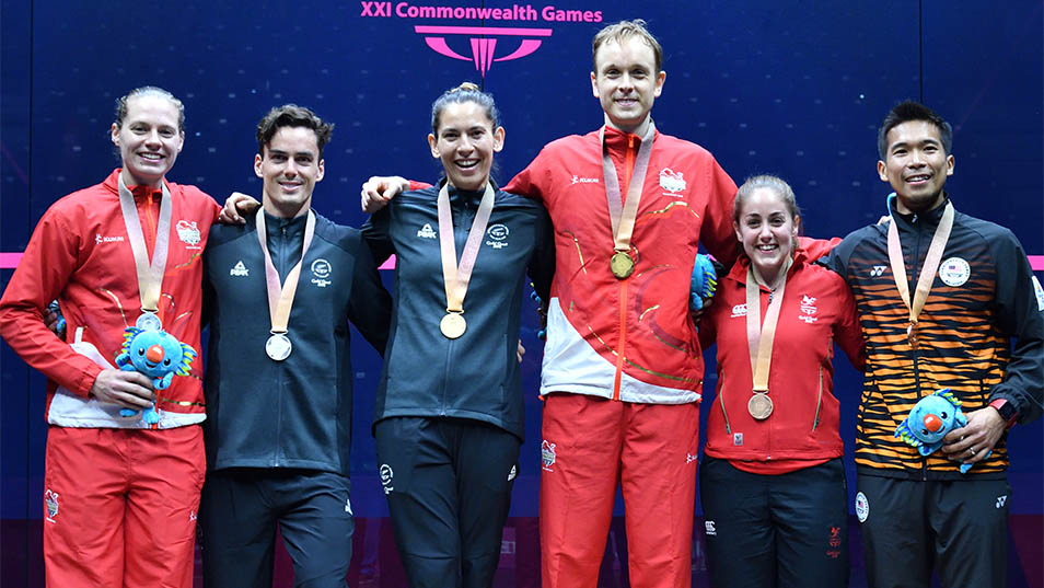 Squash singles winners at the 2018 Gold Coast Commonwealth Games